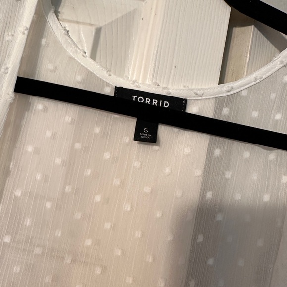 Sheer White Ruffle Top - Picture 3 of 3